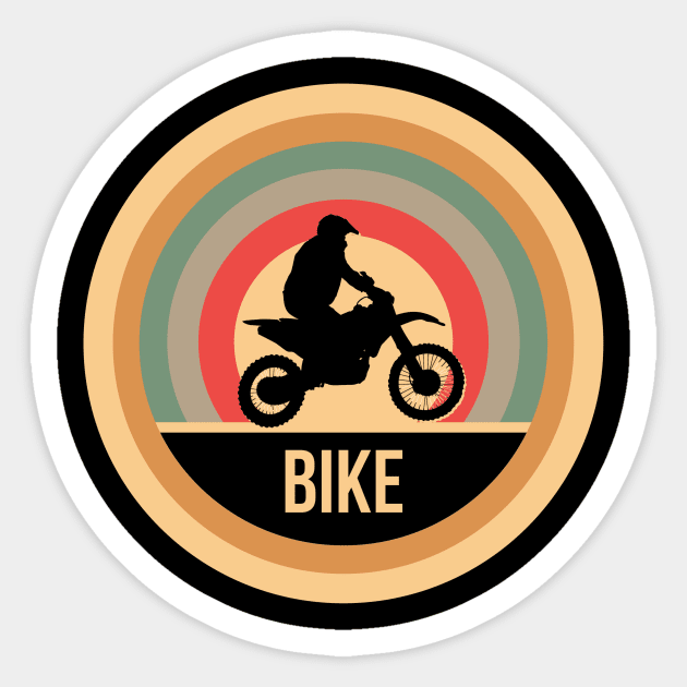 Retro Vintage Motorbike Gift For Motorcyclists Sticker by OceanRadar